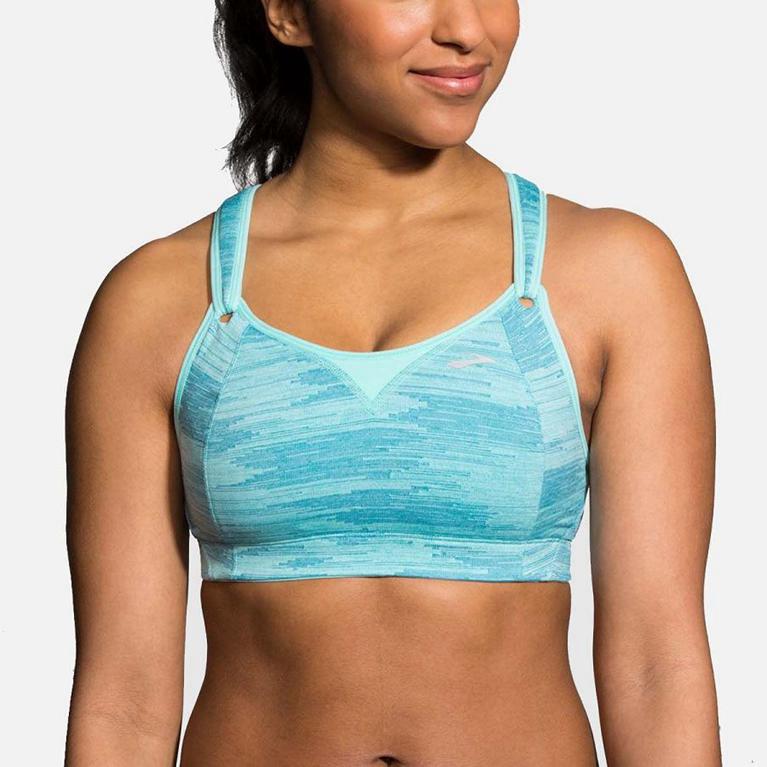 Brooks Rebound Racer - Womens Running Bra - Green (31805RHDU)